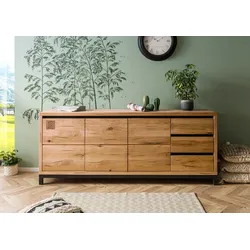 Sideboard Wildeiche 210x45x85 natur geölt VILLANDERS #152
