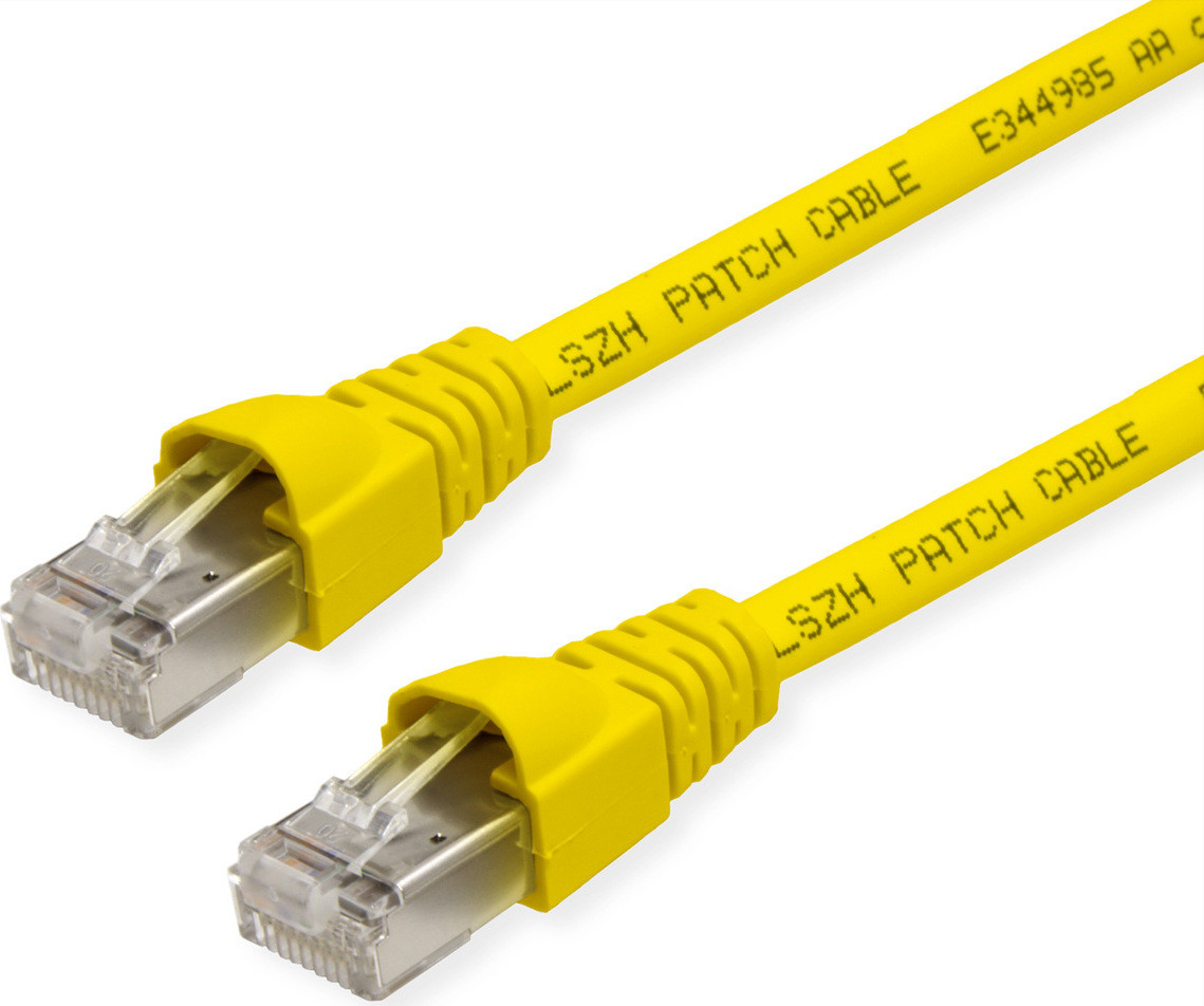 Telegärtner Cat.6A Ethernet/LAN patchkabel, S/FTP, 5,0 meter, geel