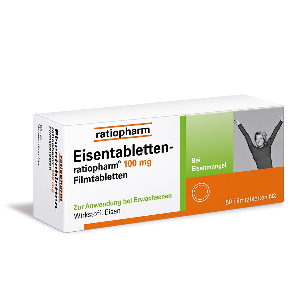 EISENTABLETTEN-ratiopharm 100 mg Filmtabletten 50 St
