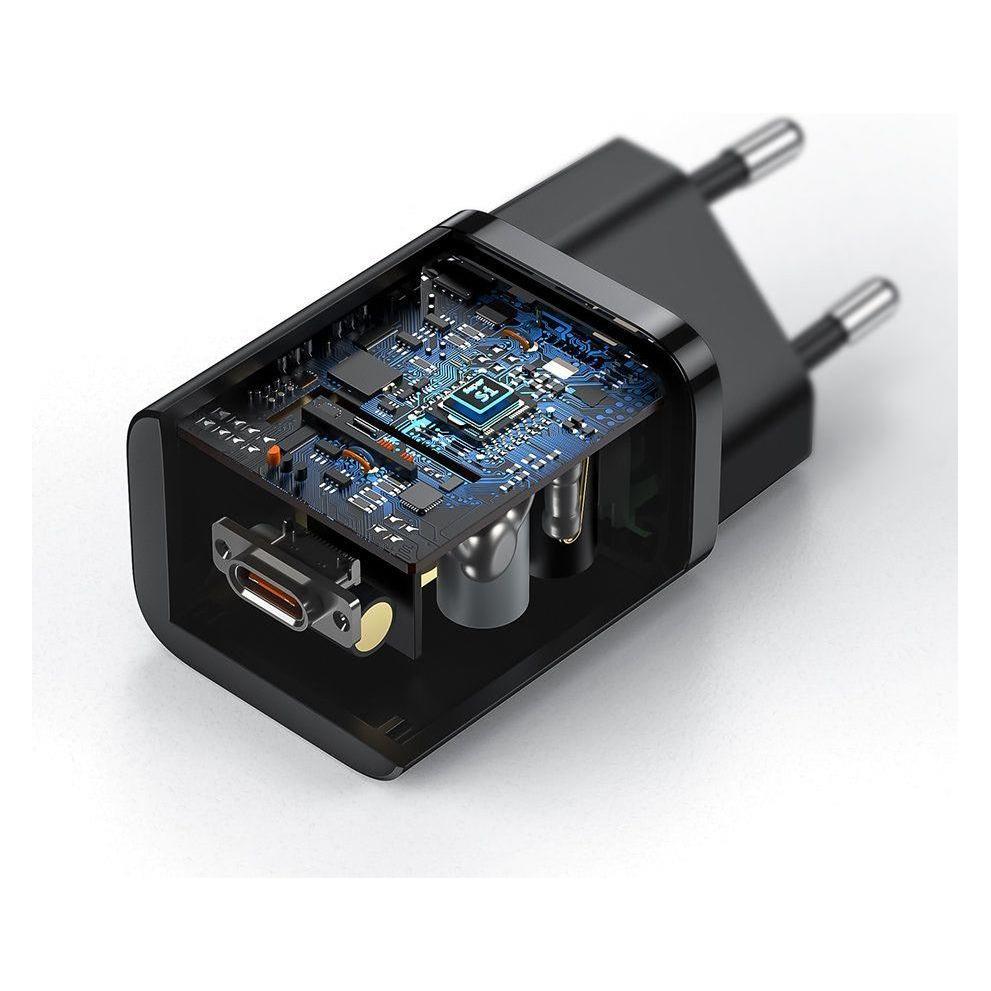 Baseus Super Si Quick Charger 1C 25W EU Black (25 W, 1 Port) (CCSP020101)