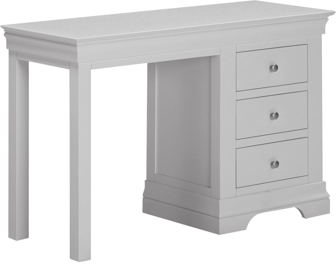 17 Stories Melchior 3 Drawer Dressing Table Pebble Grey 76cm H X 115cm W X 44.5cm D