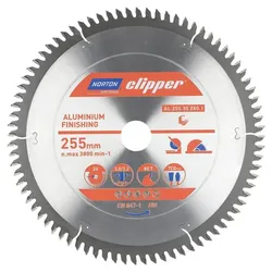 Norton Clipper HM Kreissägeblatt PRO ALUMINIUM 255x30 mm Z80 negative TCG Zähne
