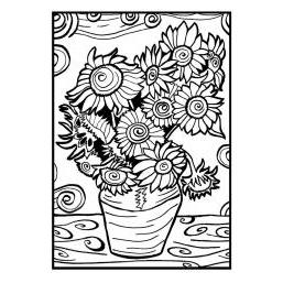 ColorVelvet Ausmalbild Samt 29,7x21 Van Gogh Sonnenblumen (78544865)