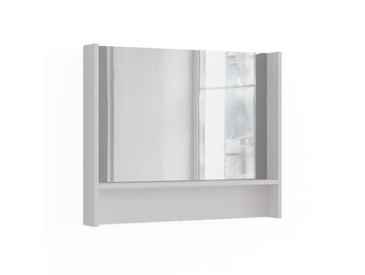 Vicco Wandspiegel Sherry Weiß 80 x 65 cm, Holzwerkstoff, Rechteckig, 80x65x10 cm, Badezimmer, Badezimmerspiegel, Badspiegel