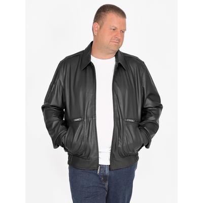 Lederjacke JCC "3102229", Herren, Gr. 58, schwarz, Oberstoff: 100% Leder. Innenfutter oben: 100% Polyester. Innenfutter unten: 100% Baumwolle. Ärmelfutter: 100% Polyester, Jacken