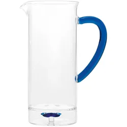 Zafferano Teca Mare Hohe Karaffe aus Borosilikatglas mit Seesterndekor, elegantes Design für Getränke und Tischdekoration, mundgeblasen.