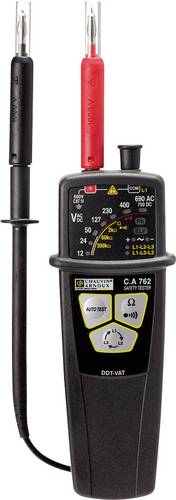 Chauvin Arnoux C.A 762 IP2X Zweipoliger Spannungsprüfer CAT IV 600V LED, Akustik