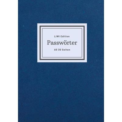 Notizbuch für Passwörter - klein A5 - Organizer liniert 2 Spalten - 30 Seiten, Taschenbuch von Notizbuch A5,Notizbuch für Passwörter,Passwortbuch A5,