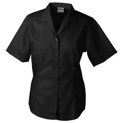 JAMES & NICHOLSON Bluse kurzarm black Gr. M