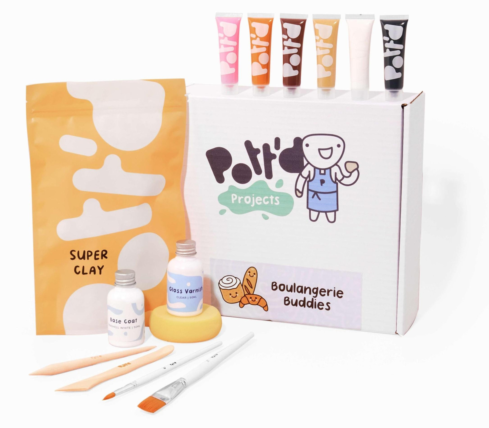 Elzusha Mini Pottenbakset met Luchtgedroogde Klei voor Beginners