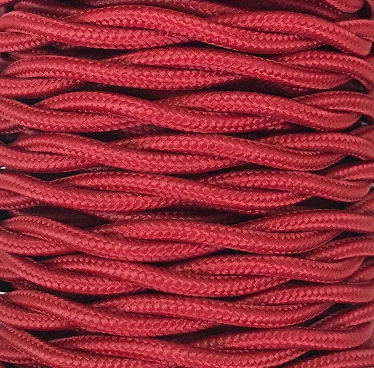 5 m gevlochten textielkabel granaat
