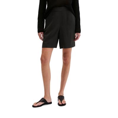 Shorts MARC O'POLO "aus TENCEL™ Lyocell", Damen, Gr. 36, Normalgrößen, schwarz, Obermaterial: 92% Lyocell, 8% Leinen, unifarben, regular fit kurz, Hosen Shorts