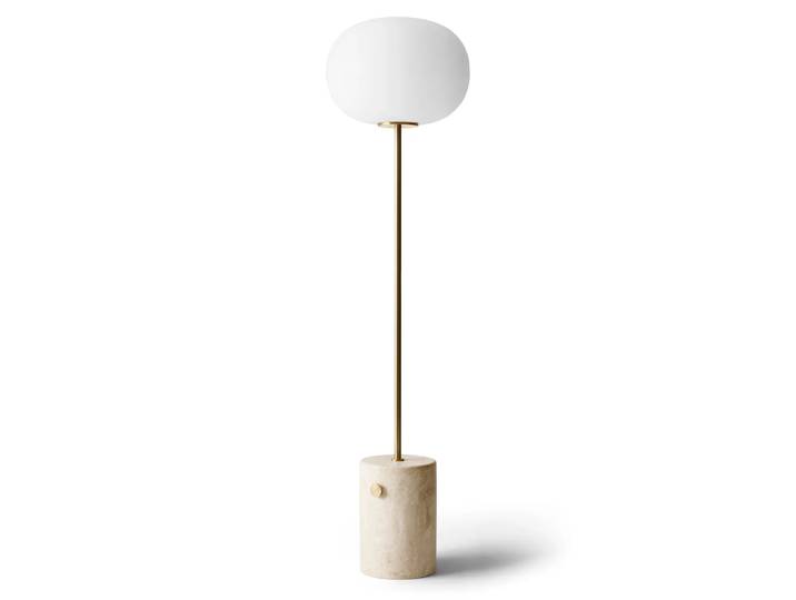 Audo Copenhagen JWDA Stehleuchte Travertin-Messing, 150 cm