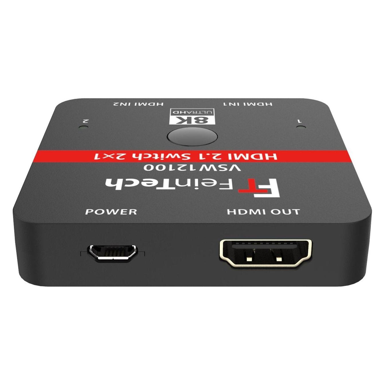 FeinTech VSW12100 HDMI 2.1 Switch 2 In 1 Out | Auto-Switching (54041166)