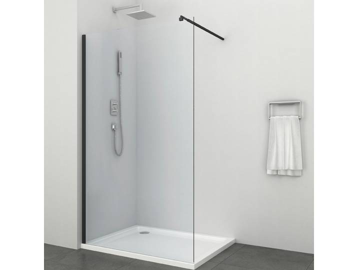 Duschwand SANOTECHNIK Sanoflex Freedom II Black , schwarz, H:195cm, Duschwände, Duschwand