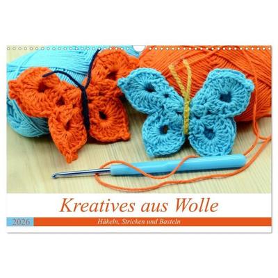 Kreatives aus Wolle - Häkeln, Stricken und Basteln (Wandkalender 2026 DIN A3 quer), CALVENDO Monatskalender