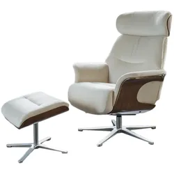 RELAXSESSELSET TOSAR Cremeweiß Velvet