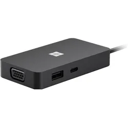 Microsoft Surface USB-C Travel Hub, Black (USB-C), Dockingstation + USB Hub, Schwarz