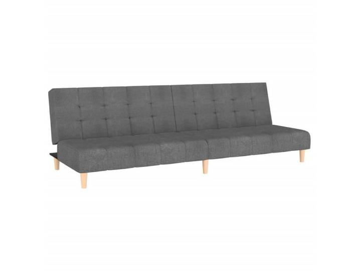 @FRENCH Lit banquette/Canapé repos - convertible - Canapé-lit à 2 places gris clair tissu 5952015