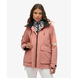 Superdry für Damen. WS110165A Ski Ultimate Rescue Jacke rosa (L), Lässig, Recyceltes Polyester, Nachhaltig