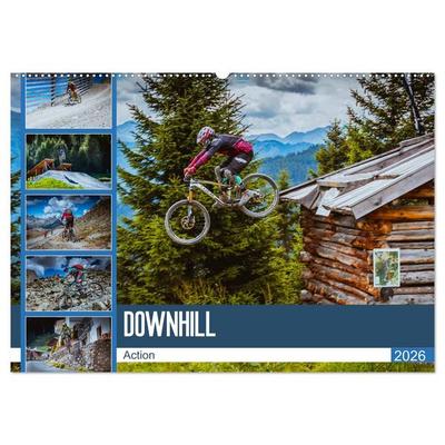 Downhill Action (Wandkalender 2026 DIN A2 quer), CALVENDO Monatskalender