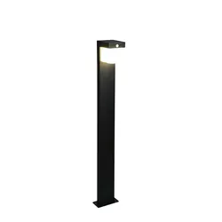 LED Außenstehlampe Gartenleuchte Wegeleuchte Solar Metall schwarz Sensor H 100cm