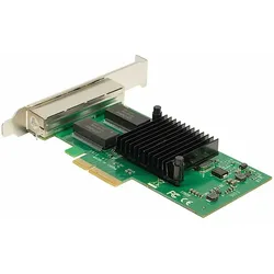 INTER-TECH Argus ST-7238 LAN-Adapter, 4x RJ-45, PCIe 2.0 x4