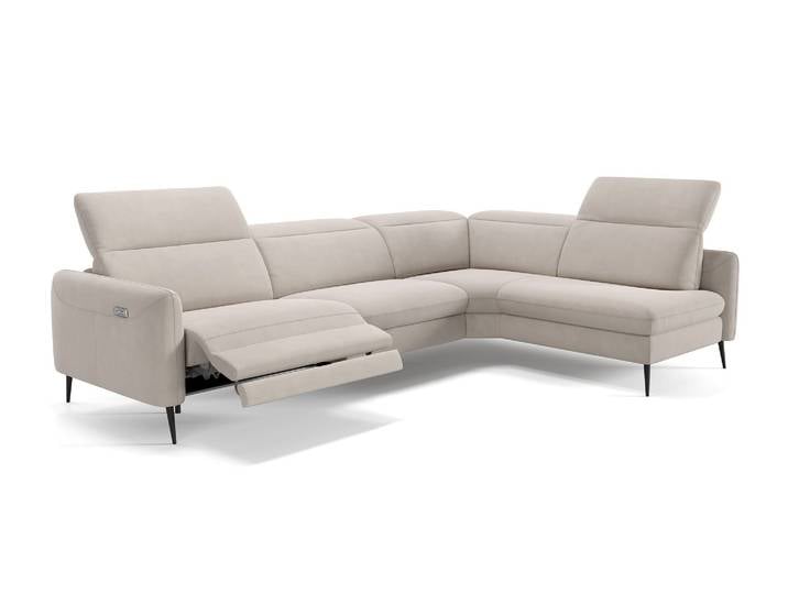 Stoff Wohnlandschaft MESSINA Relaxfunktion Eckgarnitur Eckcouch