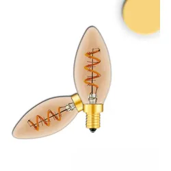 ISOLED LED Deko-Filament Kerzenform VINTAGE LINE CANDLEBULB, E14, 4W 2200K 100lm 360°, CRi 90, schaltbar, Amber klar ISO-115074