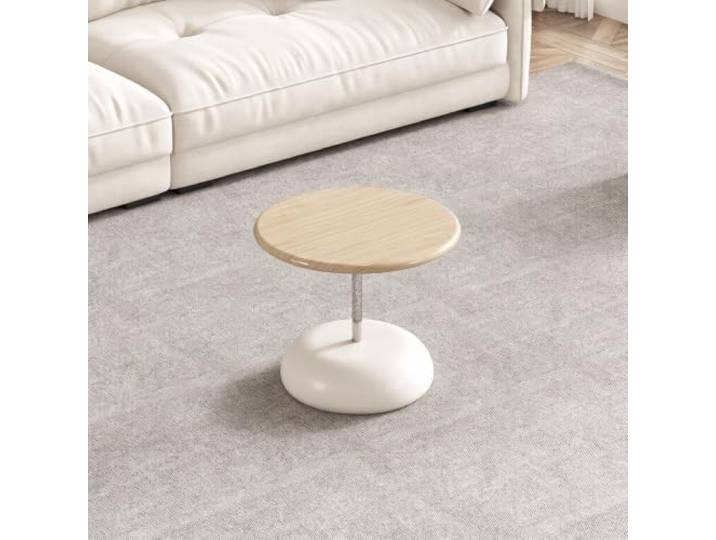 Runder Couchtisch aus Massivholz, Moderner Vintage-Stil für Wohnzimmer Massivholz, runde Form, moderner Stil, Vintage-Look, eleganter Stil, kleine Räume, Wohnzimmer, Wohnung