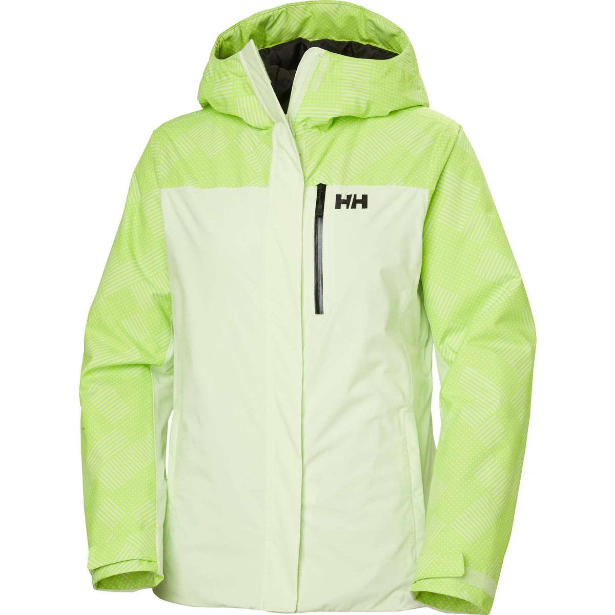 Helly Hansen Women's Snowplay Ski Jacket washed lime plaid 2color a (398) M 65735_398-M