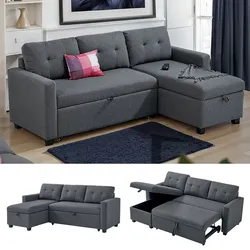 Vitalispa Ecksofa Campina Grau 226 x 161 cm L-Form