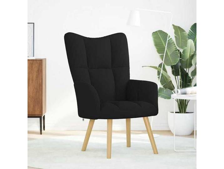 (SOLDES JUILLET)Fauteuil Relax/Chaise de relaxation - CLOUD - Salon & Chambre Noir Tissu FR14016769