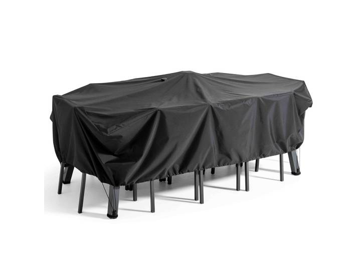 Oviala - Housse de table de jardin noire 240x130x60 cm