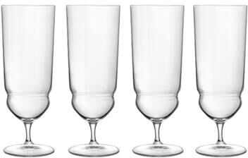 Luigi Bormioli Set of 4 Backdoor 20s Tequila Sunrise Cocktail Glasses - 15.25 oz