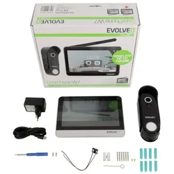 Evolveo, Klingel + Türsprechanlage, DoorPhone W7, Sada domácího bezdrátového videotelefonu s WiFi černý stříbrný monitor (Kabellos, WLAN)