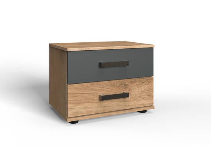 Wimex Stockholm Nachtschrank Graphit/Plankeneiche