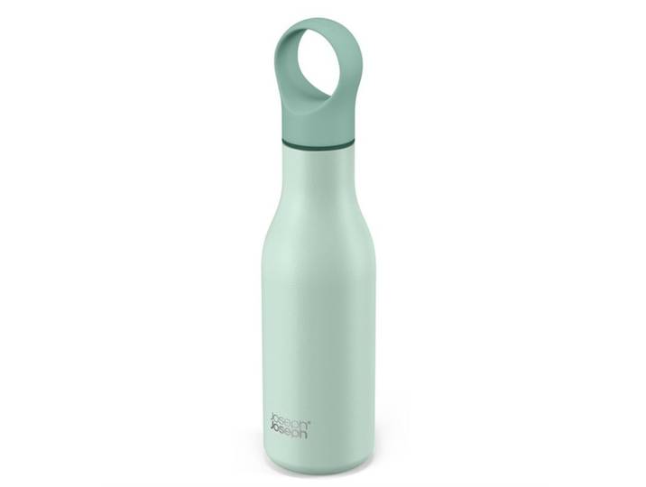 Trinkflasche Joseph Joseph Hydro Loop Grün Edelstahl 29 cm - Material: Edelstahl/Polypropylen/Silikon
