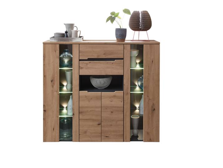 Innostyle Memphis Highboard Holzwerkstoff Artisan Eiche