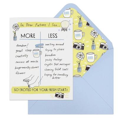 6-Pack Em & Friends Julia Rothman Fresh Start More/Less Greeting Cards, Taschenbuch von Julia Rothman,Em & Friends, Knock Knock, 978-1-64246-585-3