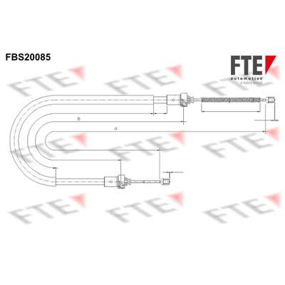 FTE Seilzug, Feststellbremse 9250593 hinten für DACIA