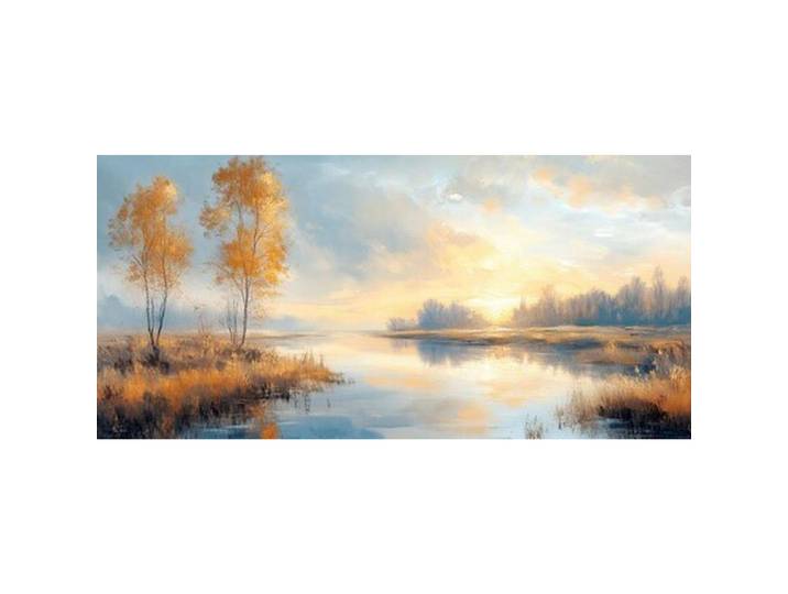 Leinwandbild Atmospheric Landscape VI, Mehrfarbig, Holz, Papier, Kiefer, Landschaft \u0026 Natur, rechteckig, 115x55 cm, Fsc, Keilrahmen, Bilder & Rahmen, Bilder, Leinwandbilder