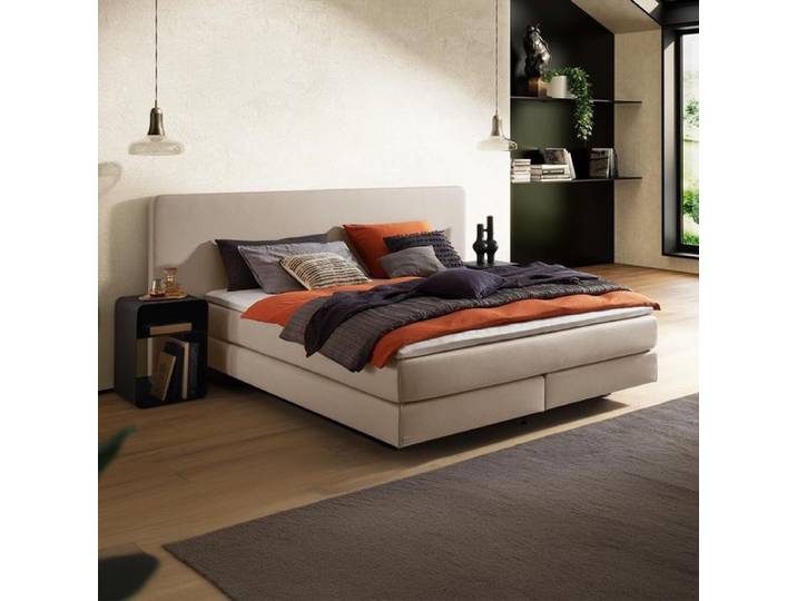 Boxspringbett Tecoa Kunstleder 180x200cm TTF-Box Härtegrad: H3 Sand modern