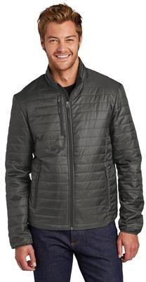 Port Authority J850 Packable Puffy Jacket in gray size 4XL   Polyester