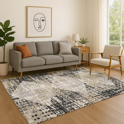 Addison Rugs Premium Washable Super Soft Hatch Diamond Mayfield Rug