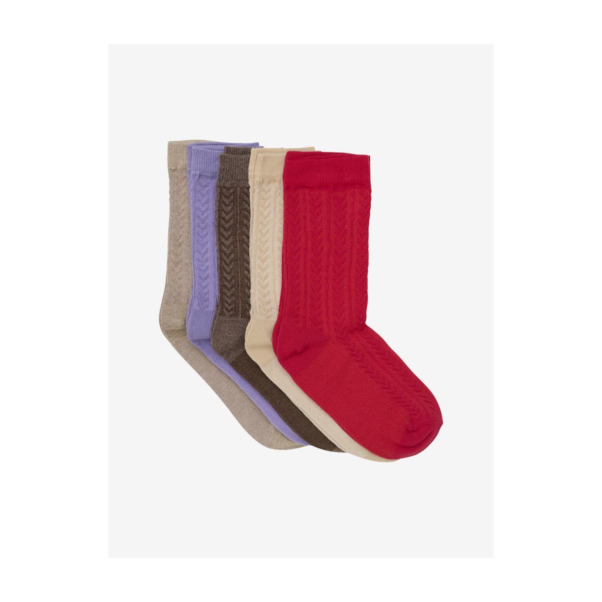 Minymo Socks w. Knit (5-pack) red (400) 27\30 6633-400-27\30