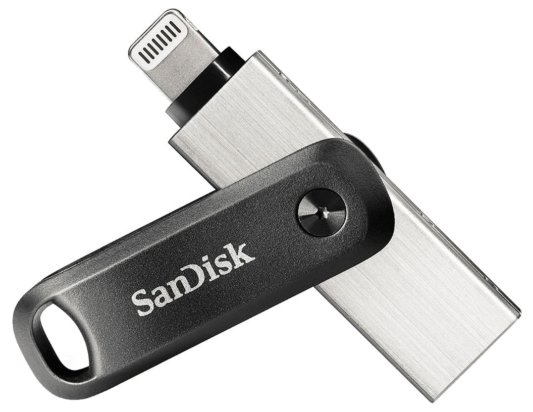 Sandisk iXpand Go USB Type-A / Lightning Stick 64 GB (Schwarz/Silber) 186489