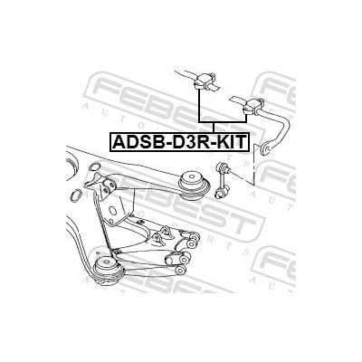 FEBEST Reparatursatz, Stabilisatorlager ADSB-D3R-KIT Hinterachse beidseitig für VAG