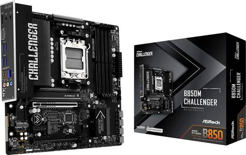 ASRock B850M Challenger AM5m Mainboard Sockel (PC) AMD AM5 Formfaktor (Details) Micro-ATX Mainboard-Chipsatz AMD B850