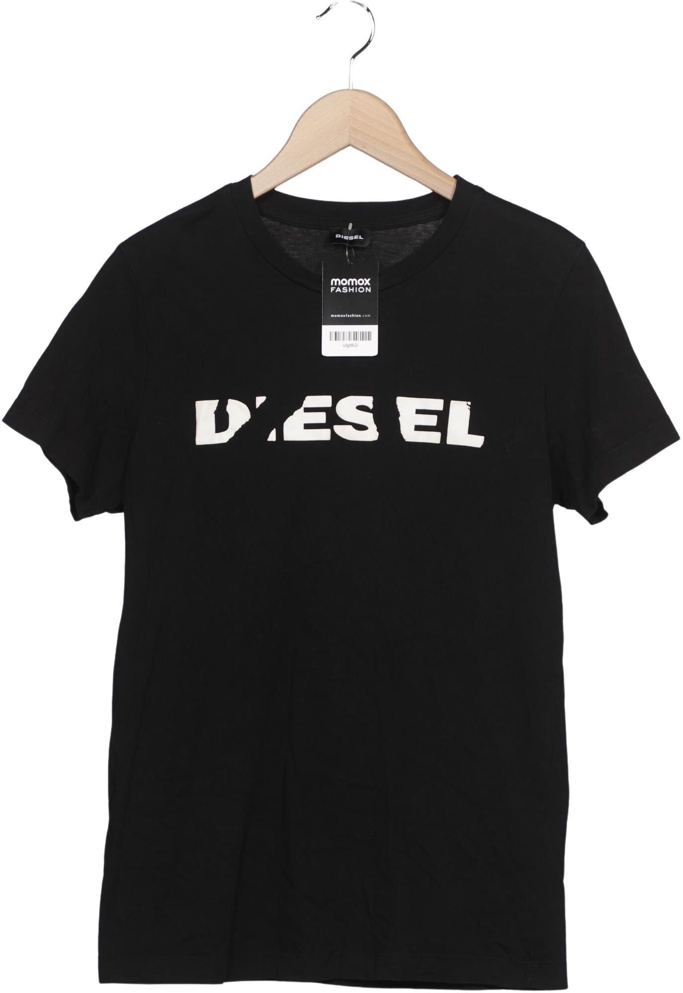 Diesel Herren T-Shirt, Schwarz, Gr. M, Baumwolle - Second Hand